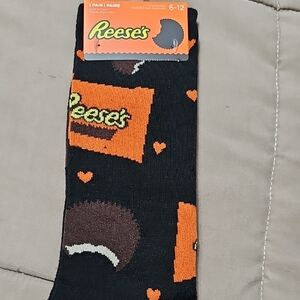 Black and Orange Casual Crew Socks